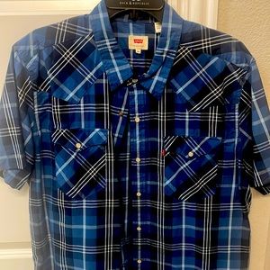 Levis pearl snap short sleeve